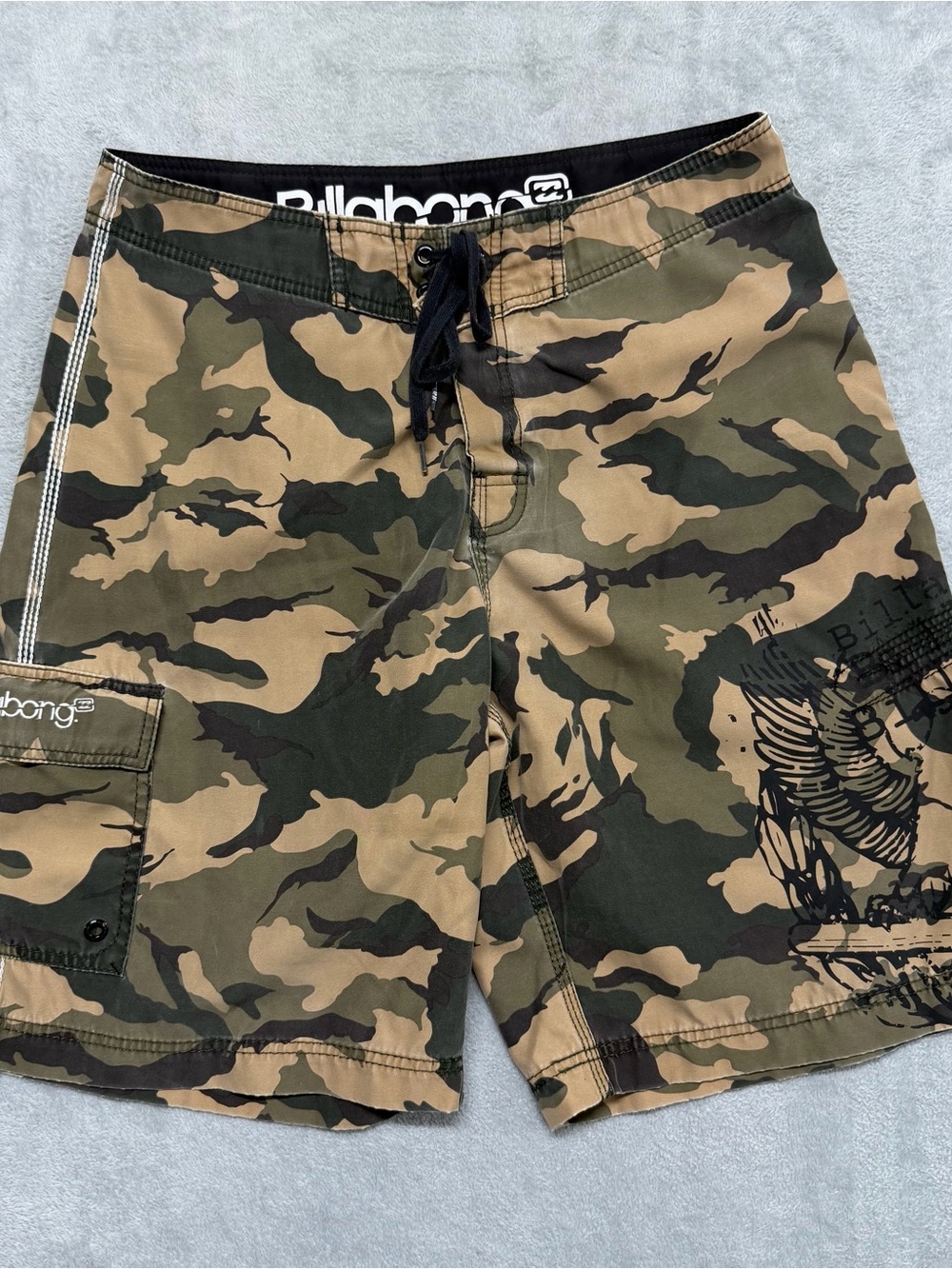 Vintage Y2K Billabong Shorts Camo Boardshort Surf Swim Trunks Men’s 34